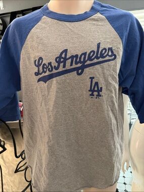 Vintage Majestic Los Angeles  Tee - Gray & Blue